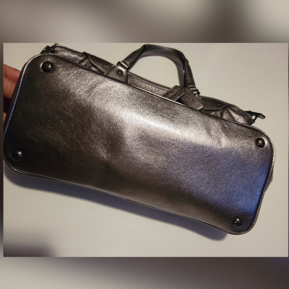 Authentic Coach Rhyder Metallic Satchel - Picture 4 of 9
